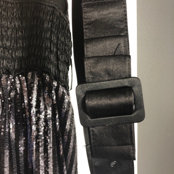 Arden B silver & black sequin dress with belt - Picture 6 of 8